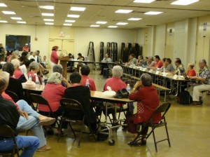 An estimated 200 people showed up for the Budget hearing in Lahaina, with about 50 in attendance actually testifying. Photo by Wendy Osher.