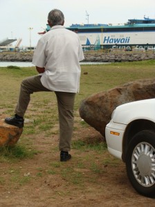 Maui resident Pete Gapero is among those who were sad to see the Superferry go saying, "I hope it's not the last time we see the vessel."