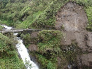 A large mudslide was cleared from the Hana Highway near East Wailua Iki Bridge, approximately 2 miles on the Keanae side of Pua'a Ka'a State Wayside Park. Photo credit: Steve Rogers.