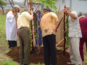File photo: Kane participates in ground breaking ceremony at Maui's Villages of Lealii. Photo by Wendy Osher.
