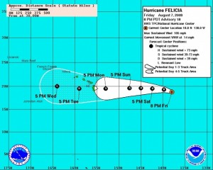 (Click to enlarge image. Image courtesy: the National Weather Service, NOAA & The National Hurricane Center)