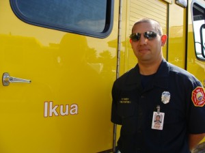 Engine 13, serving Kula was named Ikua, after the famous Maui paniolo or cowboy from Ulupalakua Ranch. Purdy's great-grandson, Parish Purdy is a Firefighter I with the Makawao Station. Photo by Wendy Osher.