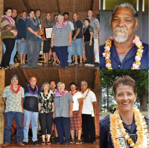 PHOTOS COURTESY: County of Maui. Top left: Environmental Management Team of the Year: Central Maui Landfill Team. L-R: Tia Stupplebeen, Craig Chaves, Jonah Nakila, Ryan Toyama, Kolo Pupunu, Cory Kealoha, Halona Laborte, Jun Valle, Ikaika Benavides, DEM Director Cheryl Okuma, DEM Deputy Director Gregg Kreske. Top right: Molokai Employee of the Year: Rogelio Cabanting, Landfill Bulldozer Operator. Bottom right: Lanai Employee of the Year: Kimberly Masse, Police Officer III. Bottom left: Retirees (L-R): Ernest Amoral, Dennis Souza, Patricia