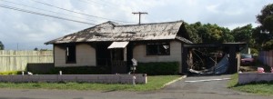 kahului_home_fire_full1 Maui Fire Department Battalion Chief Frank Tam said the home at 150 Kuhuoi Place sustained $155,000 in damage. Photo by Wendy Osher.