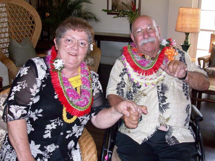 Marie Osaka (L) and Marvin Paularena were honored as Maui County’s 2010 Outstanding Older Americans. File photo courtesy County of Maui.
