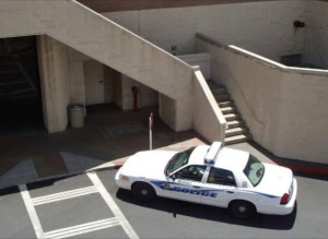 Several patrol cars responded to the Kahului incident. Photo by Wendy Osher.