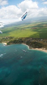 WestJet wing leaving Maui. Photo courtesy of WestJet.