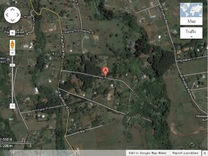 Kauhikoa Road. Map courtesy Google maps.