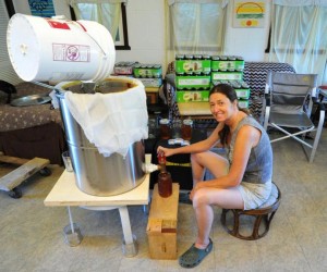 Bottling of Maui Natural Bee artisan honey at Kalepa with Helen Neilsen. File photo by: Jonathan Starr.