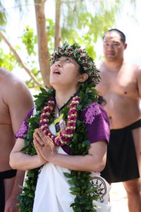 The Earth Blessing and Consecration of the Hokulea and the World Wide Voyage began with a moving chant