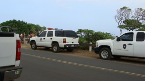 DLNR crews responded to a shark attack reported on Sunday morning in Waiehu on Maui. Photo by Wendy Osher.