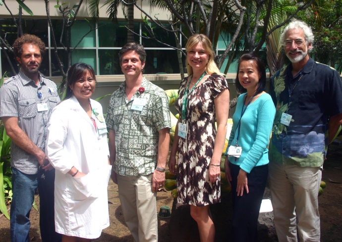 Recognized for their work in the GWTG award left to right: Dr. Deyaa Mounir, Marian Horikawa-Barth, Paul Harper-O’Connor, Leslie Lexier, My Thi Do and Dr. Andrew Rosenblum. Courtesy photo.