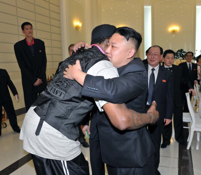 Dennis Rodman's basketball diplomacy doesn't seem to be working. Image file North Korean News Agency.