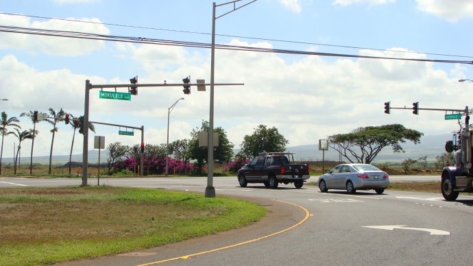Projected site of the Target Maui location at the intersection of the Mokulele Highway and Hookele Street. Photo by Wendy Osher.
