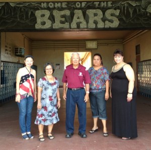 BHS 75th Anniversary co-chairs: (from left), Lynn Araki-Regan, Ann Arakawa, Wallace Fujii, Terry Miller and Amanda Martin. Courtesy photo.