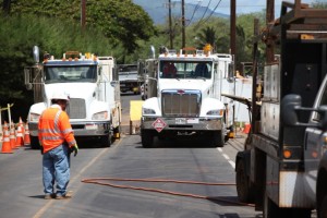 South Kīhei Road repair work in 2013. Photo courtesy Kevin John Olson Photography.