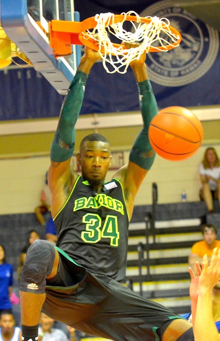 Baylor's Cory Jefferson throws down a second-half dunk against Chaminade on Monday. Jefferson finished with 15 points. Photo by Rodney S. Yap.