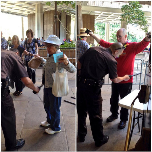 Security at the Hawaiʻi State Capitol upon final vote of same-sex marriage legislation. Photo courtesy Mileka Lincoln.