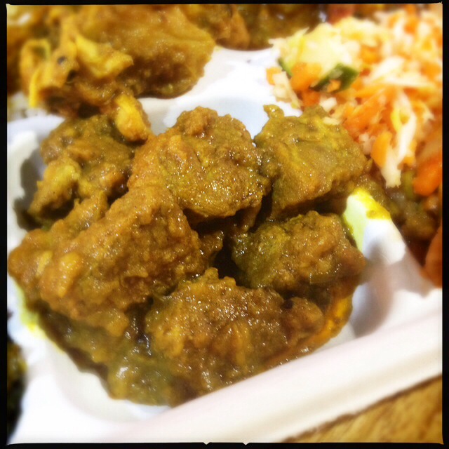 The Lamb Curry. And yes, we realize this does not exactly look appetizing, but didn't your mother warn you that looks can be deceiving? Photo by Vanessa Wolf