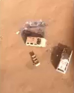 Aerial view of where Charli's vehicle was found on Wednesday evening. Photo 2/13/14, courtesy Morey Inc, Alton Franco/Pat Mulligan/Sol Morey.
