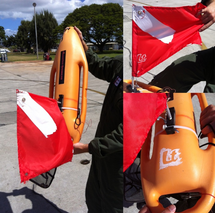 The Coast Guard is searching for a possible missing diver approximately five miles south of the Molokaʻi airport, March 19, 2014. The Coast Guard advises the public to register and label all watercraft and equipment with contact information in order to quickly account for owners and prevent any unnecessary searches. (US Coast Guard courtesy photo)