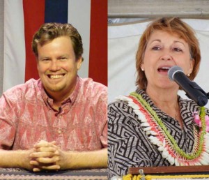 Rep. Angus McKelvey and Sen. Roz Baker. File photos by Wendy Osher.