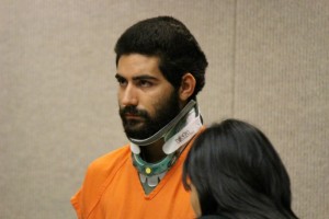 Steven Capobianco in court for his arraignment and plea hearing. Photo by Wendy Osher.