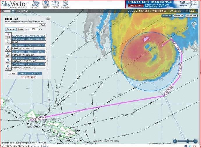 This image depicts the Coast Guard's search area for sailing vessel Walkabout Aug. 10 2014. The Coast Guard is coordinating the rescue of 42-foot sailboat Walkabout caught in Hurricane Julio 414 miles northeast of Oahu. Walkabout is disabled and taking on water with three people aboard. (U.S. Coast Guard courtesy photo)