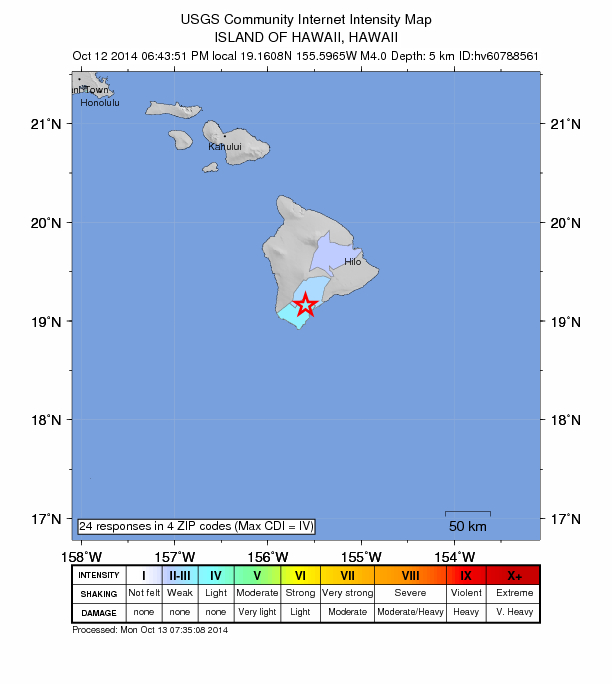 Earthquake hawaii maui