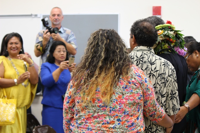 Maui Police Department Swearing-in Ceremonies for Chief Tivoli Taaumu and Deputy Chief Dean Rickard. Photos by Wendy Osher.