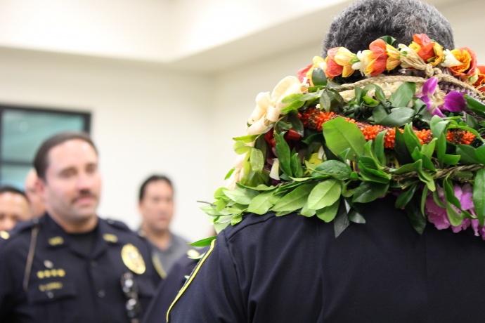 Maui Police Department Swearing-in Ceremonies for Chief Tivoli Taaumu and Deputy Chief Dean Rickard. Photos by Wendy Osher.