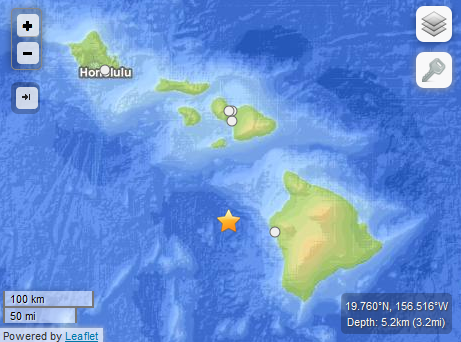 Earthquake kailua kona hawaii