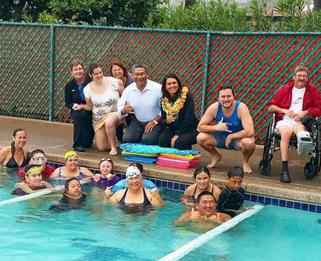 Meet and Greet with the Maui Dolphins Swim Team. Photo courtesy Rep. Tulsi Gabbard.
