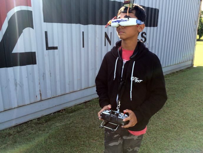 Ian Forbes, a Maui High School freshman who captured the story’s aerial shots with a drone. Photo courtesy PBS Hawaiʻi.