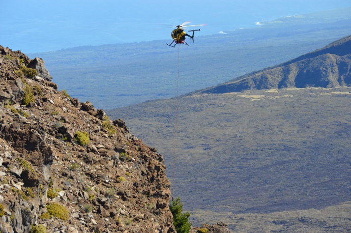 helicopter nozzle cliff haleakala pine project