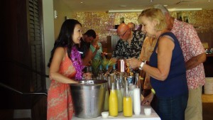 Moscow Mule Maui Style participants at the bar buffet, creating their own cocktails. Photo by Kiaora Bohlool.
