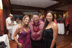 Maui Mayor Alan Arakawa with organizers and guests at the launch of Hawai'i Seafood Month at MiGRANT Maui. Photo by Mieko Horikoshi.