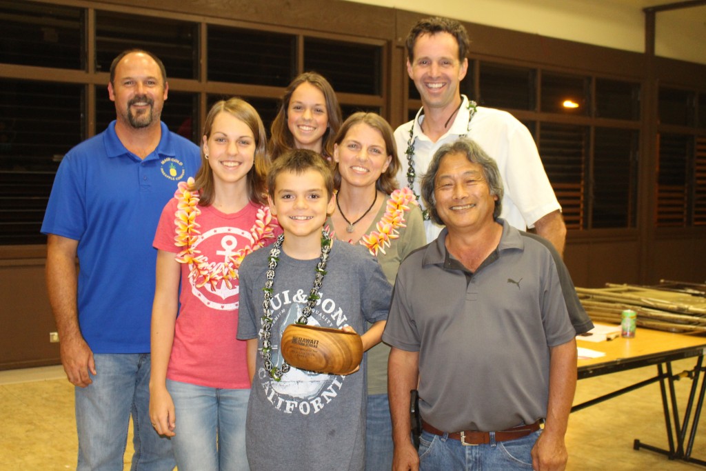 “Family of the Year,” David Stoltzfus and family with Darren Strand and Warren K. Watanabe.