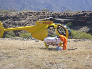 Nakula Natural Area Reserve helicopter