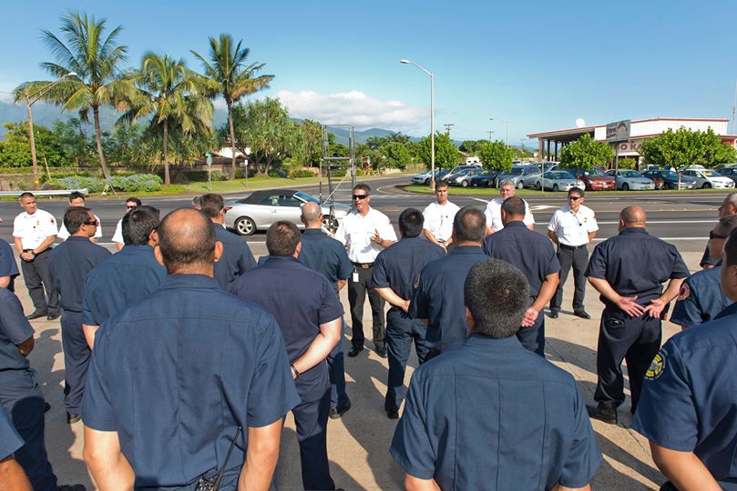 MFD 9/11 Memorial Ceremony at the Kahului Fire Station. Photo credit: County of Maui.
