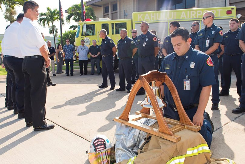 MFD 9/11 Memorial Ceremony at the Kahului Fire Station. Photo credit: County of Maui.