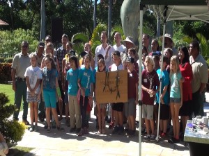 Ms. Brown's 5th grade class at Kamali'i Elementary, which chose the winning name for the garden at Four Seasons Resort Maui. Photo by Kiaora Bohlool.