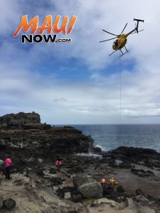Nākālele Blow Hole, Oct. 26, 2015. Photo credit: Nāpili fire crew, Engine 11