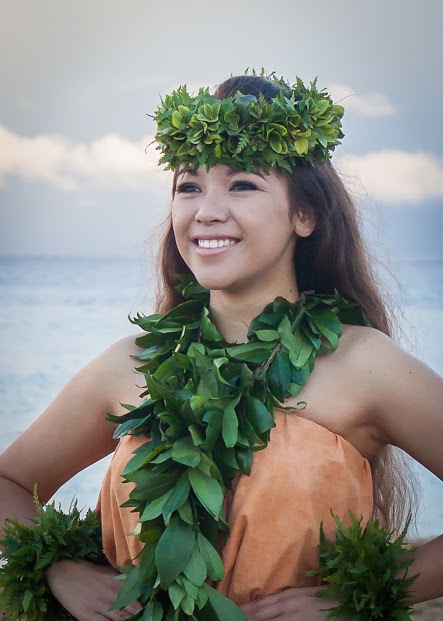 Leimakamae Maura Kea of Hālau Kekuaokalāʻauʻalaʻiliahi, Hula o Nā Keiki 2014 overall wahine winner. Photo credit: Dee Coyle.