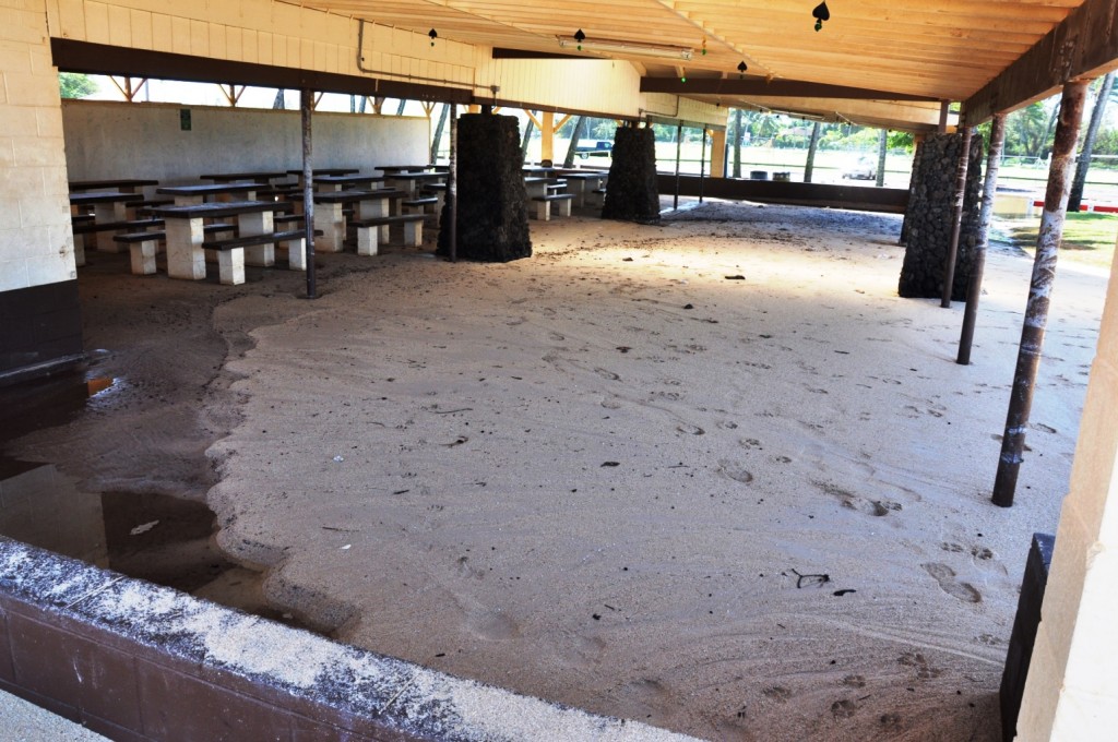 Baldwin Beach Park flooding, Oct. 28, 2015. Photo credit: County of Maui.