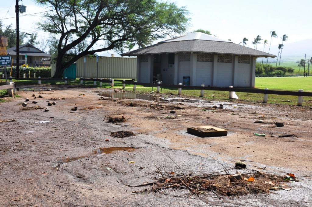 Baldwin Beach Park flooding, Oct. 28, 2015. Photo credit: County of Maui.