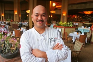 Chef Geno Sarmiento, cooking in the 2015 Noble Chef benefit gala for MCA. Photo courtesy of Noble Chef.