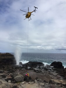 Nākālele Blow Hole, Oct. 26, 2015. Photo credit: Nāpili fire crew, Engine 11