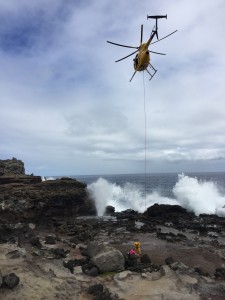 Nākālele Blow Hole, Oct. 26, 2015. Photo credit: Nāpili fire crew, Engine 11