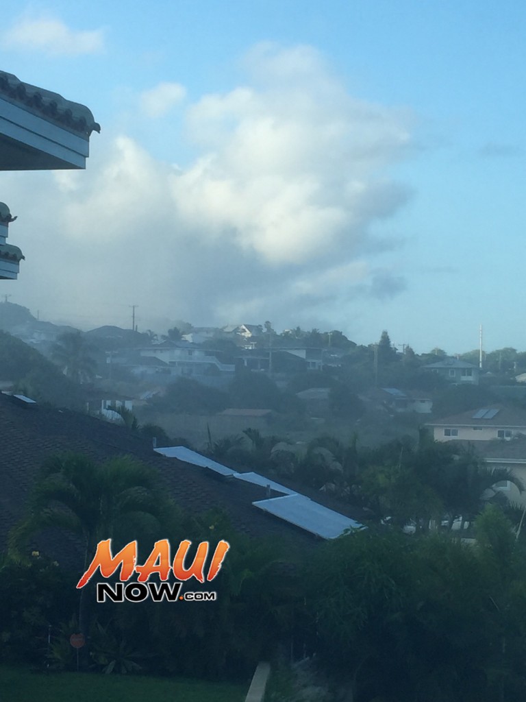 House fire Wailuku. Photo: Malika Dudley.